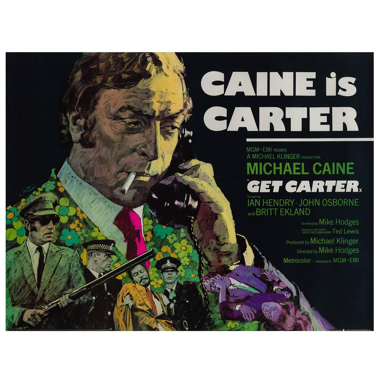 "Get Carter" Original UK Film Poster, Arnaldo Putzu, 1971