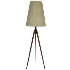 1950s Teak Mid-Century Modern Tripod Floor Lamp, Denmark