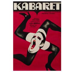Affiche originale du film polonais Cabaret:: Wiktor Górka:: 1973