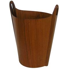 1960s P.S. Heggen Teak Waste Basket by Einar Barnes, Norway