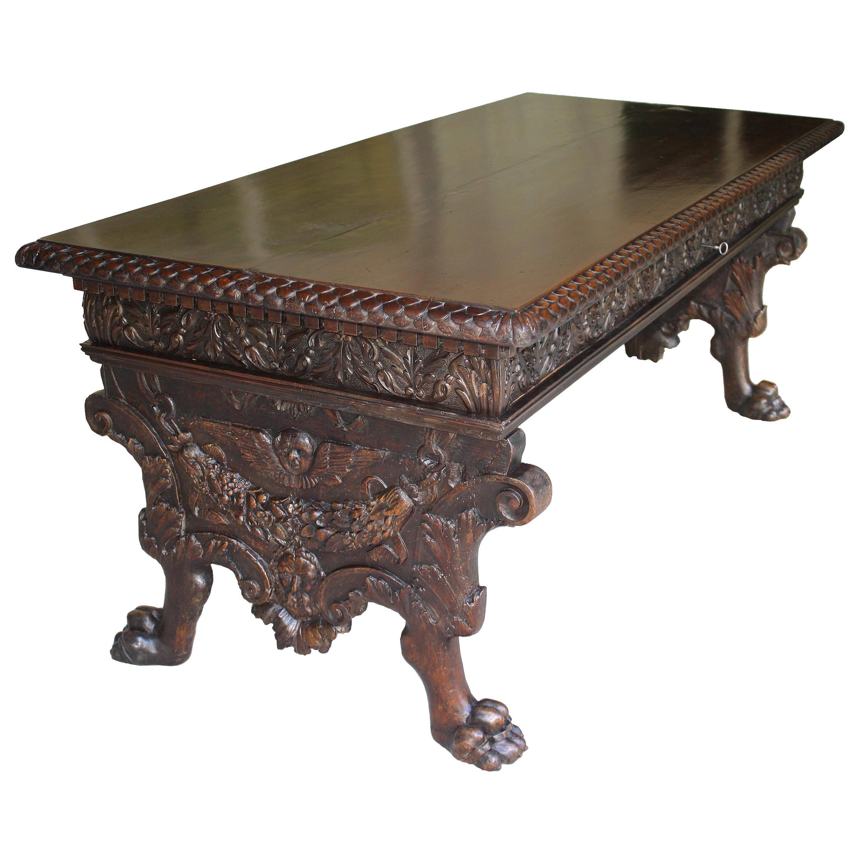 Italian Renaissance Trestle Table  For Sale