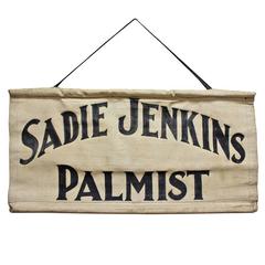 Early 20th Century Hand-Painted Palmist Trade Banner