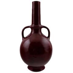 Royal Copenhagen Bode Willumsen Unique Oxblood Glaze Stoneware Vase, 1927