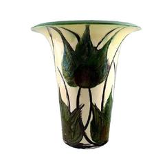 Large Kähler Vase, HAK, Glazed Stoneware Vase, 1940s