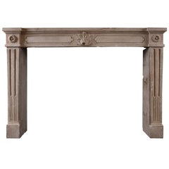 Rustic French Louis XVI Antique Fireplace