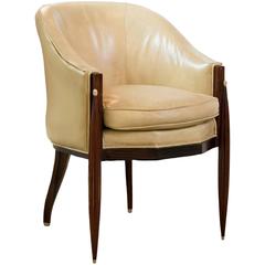 Mahogany 
Rosewood Chair in the Style of Ruhlmann