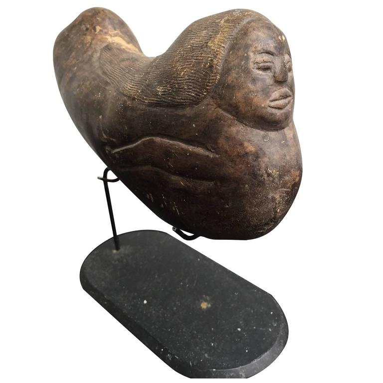 Fine Old North American Inuit "Sedna" Sculpture Sea Goddess, 1950 FREE SHIPPING at 1stDibs