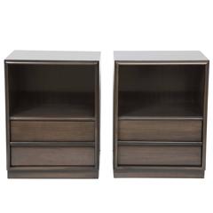 Pair of Slate Grey Nightstands by Robsjohn-Gibbings 5