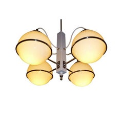 Mid Century Modern Smart Gino Sarfatti Four Globe Chandelier