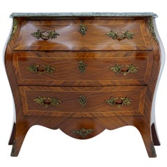 20th Century 1950s Kingwood and Mahogany Bombe Commode Chest of Drawers