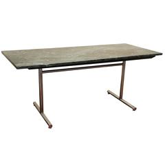Vintage Stendig Marble Trestle Table or Desk