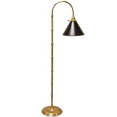 Faux Bamboo Brass Reading Lamp