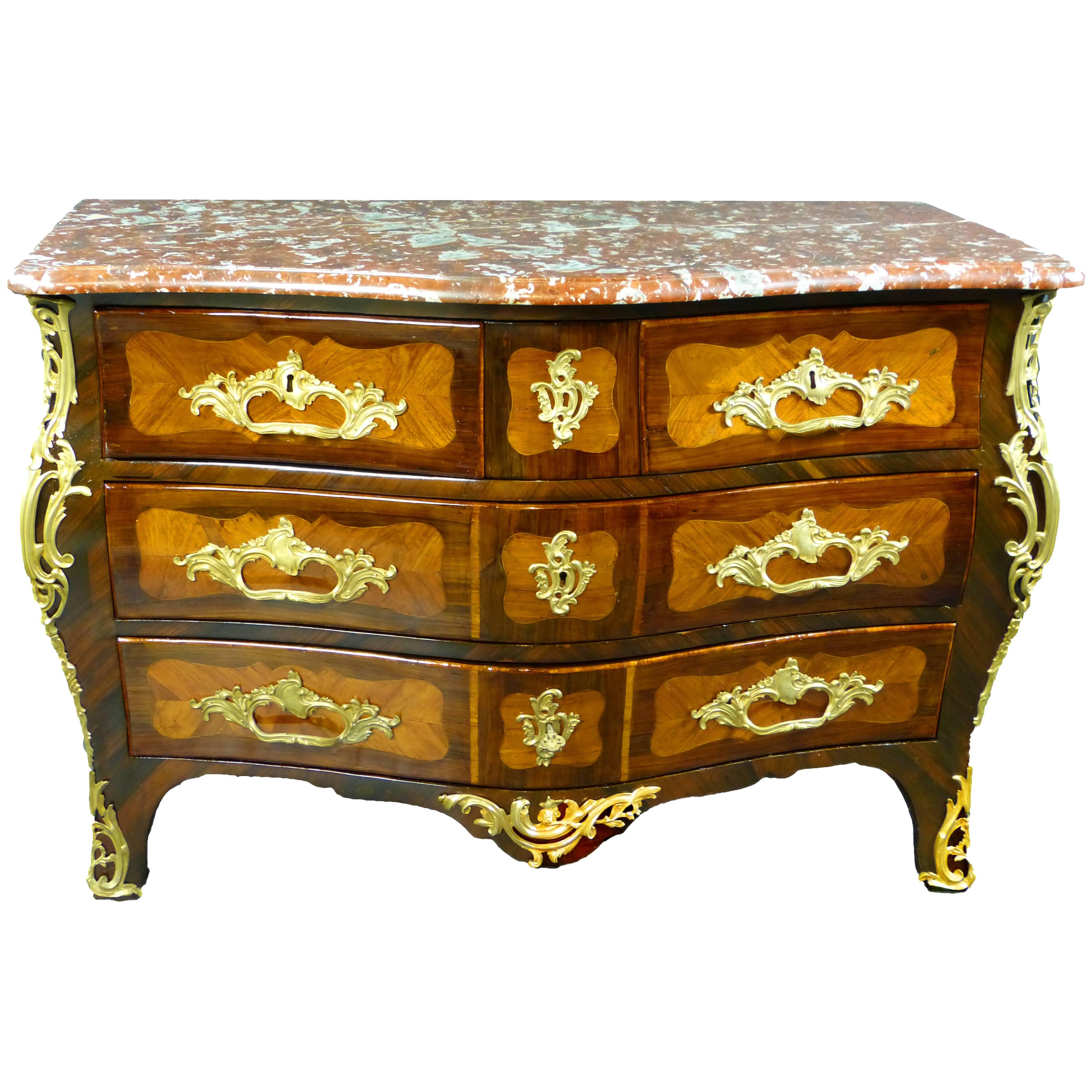 Commode Louis XV  Period Stamped of J Lebas, Master in 1756 