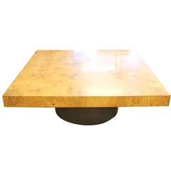 Milo Baughman for Thayer Coggin Burl Wood Coffee Table
