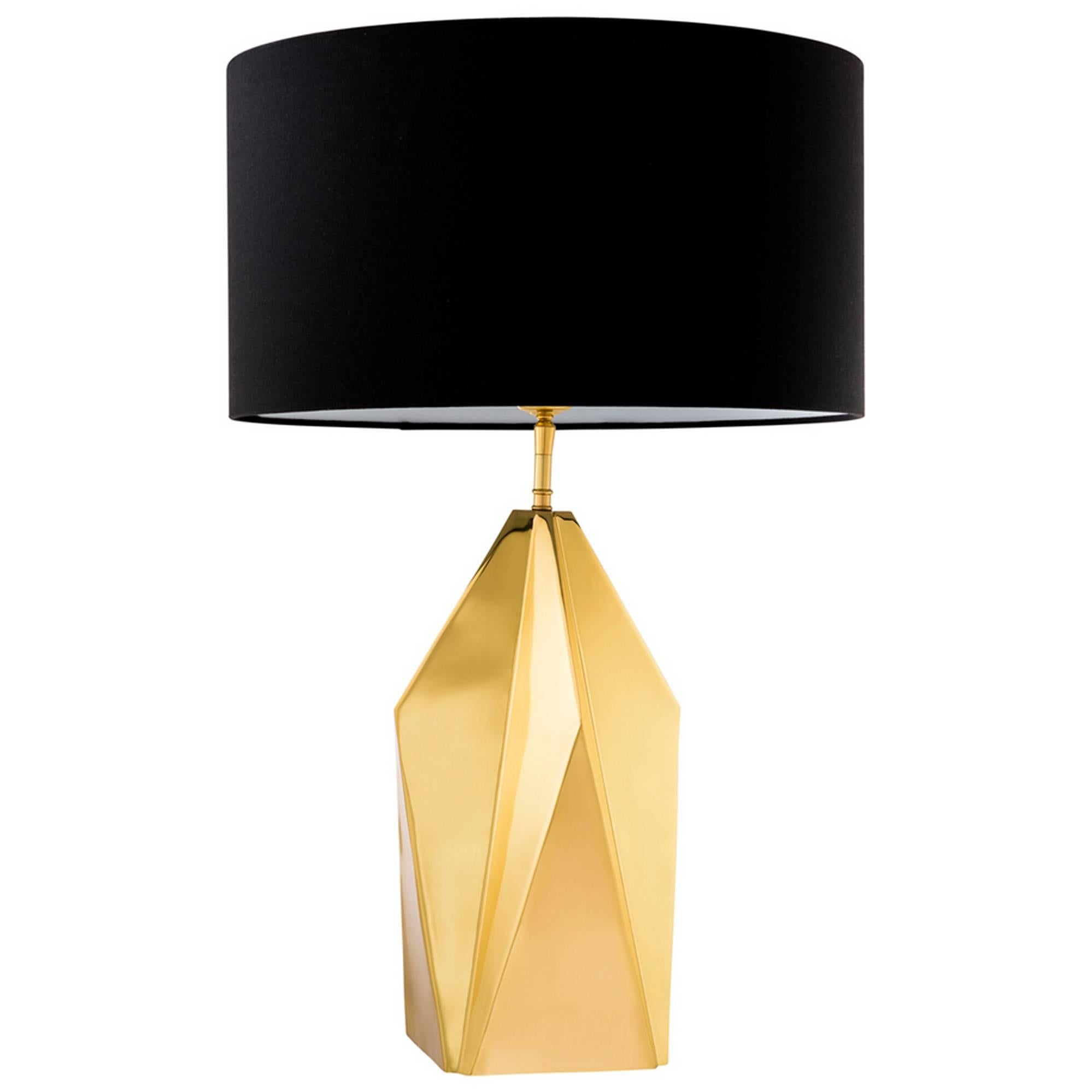 Golded Iceberg Table Lamp in Polished Brass