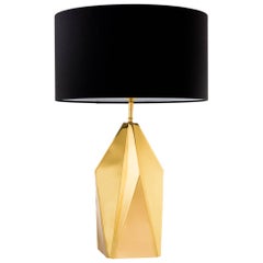 Golded Iceberg Table Lamp in Polished Brass