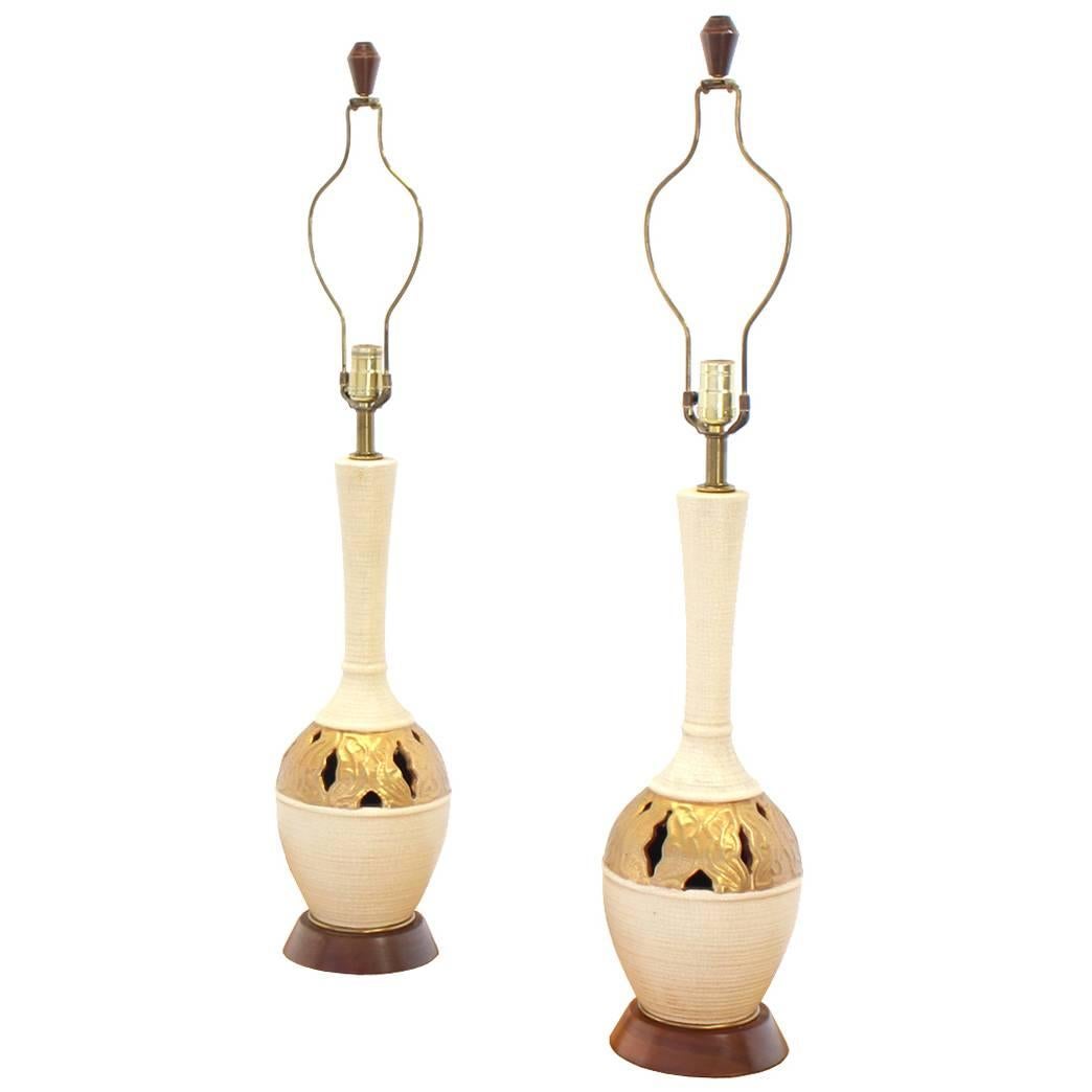Vintage Pair of Telescoping Table Lamps For Sale at 1stDibs