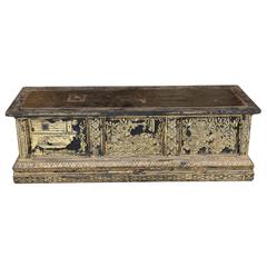 19th Century Thai Parcel-Gilt Buddhist Scroll Processional Box