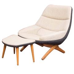 Illum Wikkelsø Lounge Chair and Ottoman Ml-91 A