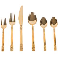 "Golden Pompeii" Flatware Service for Eight by Stanley Roberts