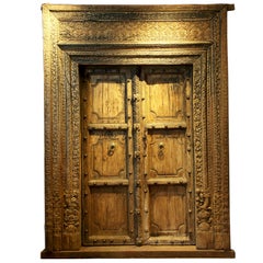 Antique Set of Indian Doors with Surround
