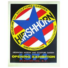 Graphic 1970s Signed Robert Indiana Hirshhorn Museum Opening Silkscreen, 1974 6