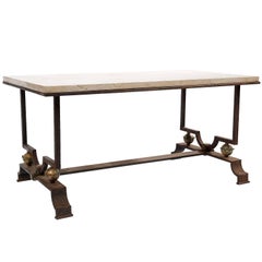 Quinet & Poillerat Wrought Iron Coffee Table
