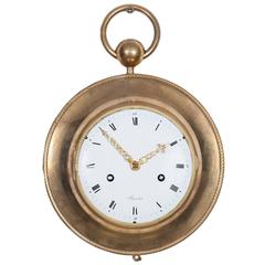 Late Louis XVI Bronze Ormolu Striking Wall Clock circa 1790, So Called "Oeil-D