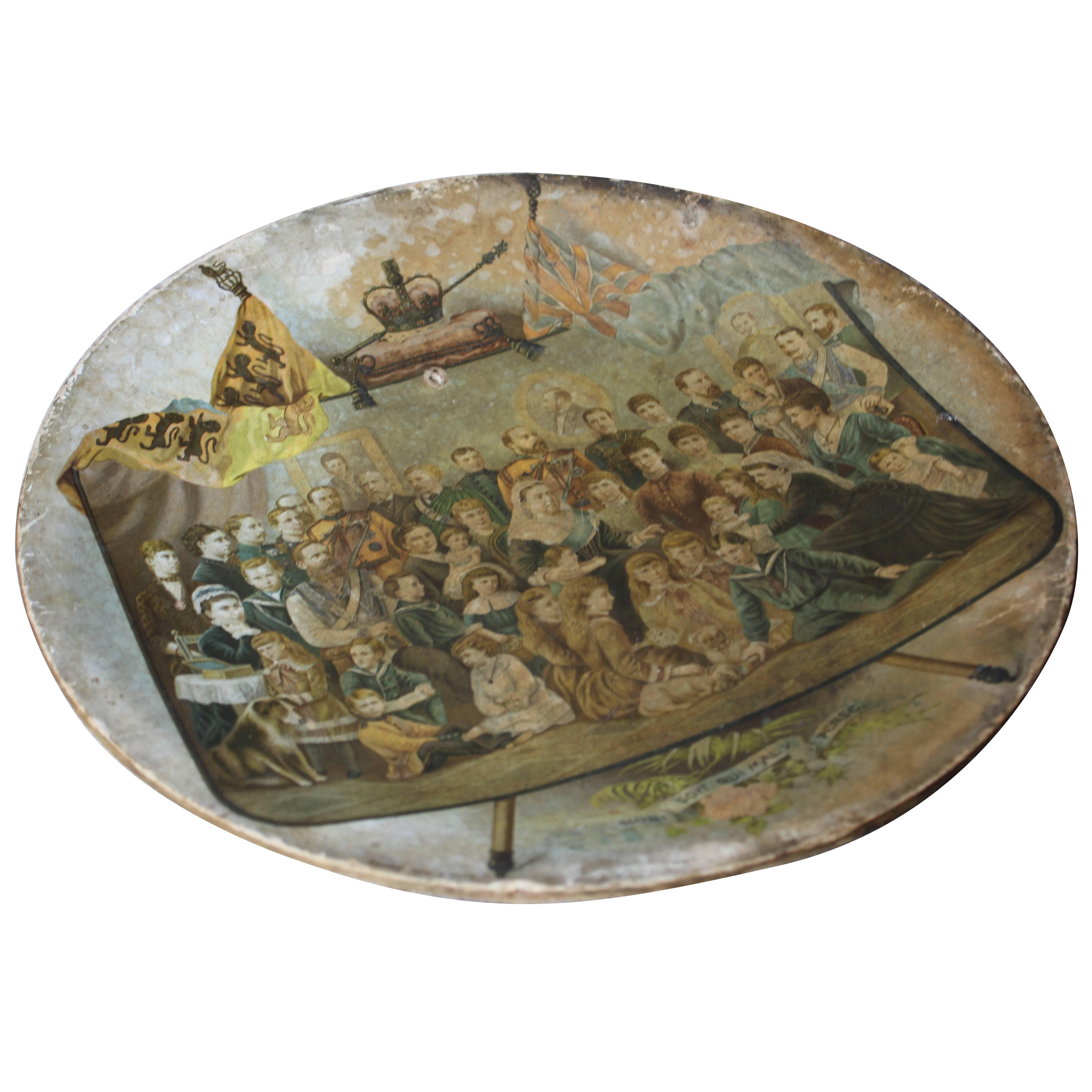 Late Victorian Queens Jubilee Papier Mâché Plate by Raphael Tuck 
Sons