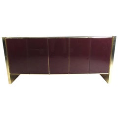 Mid-Century Modern Tinted Glass Front Server by Ello Furniture
