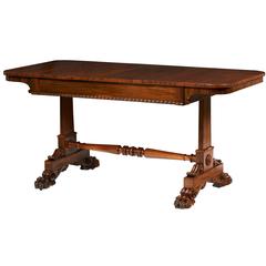 19th Century Regency Goncalo Alves Writing Table in the Manner of Gillows