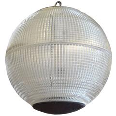 Parisian Spherical Holophane Pendant