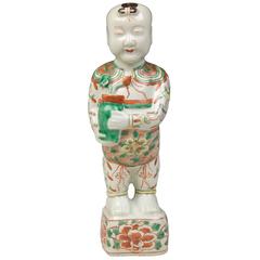Figure of ''Ho Ho Boy'' Chinese Porcelain, Period Kang-Hsi