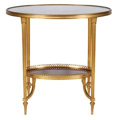 French Two-Tier Oval Gueridon in the Style of Maison Jansen