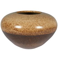 Vintage Alvino Bagni Round Two-Tone Ceramic Vase for Raymor