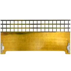 King-Size Brass and Giltwood Headboard by Johnson Furniture Company