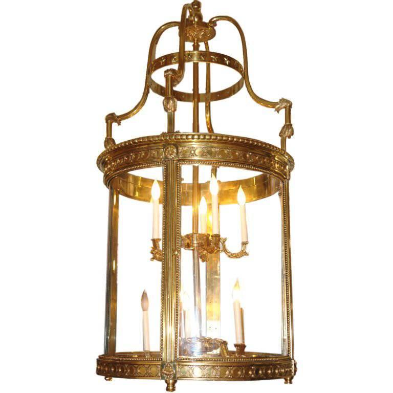 Large Gilt Bronze Lantern