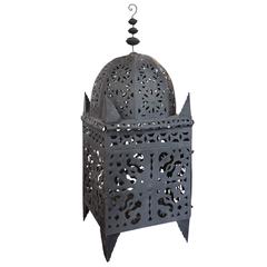 Vintage Moroccan Pierced Tin Koutoubia Style Lantern