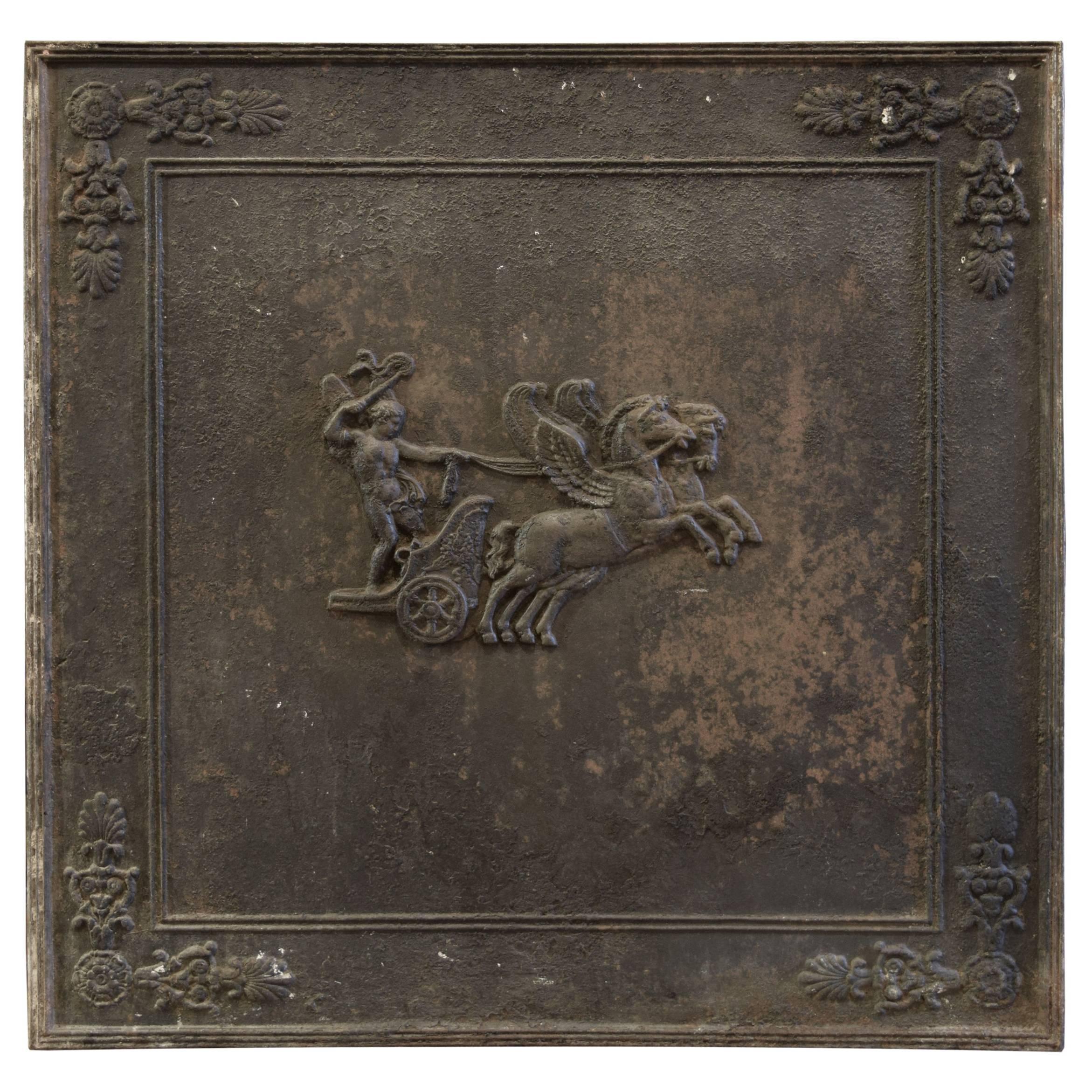 French Cast Iron Fire Back