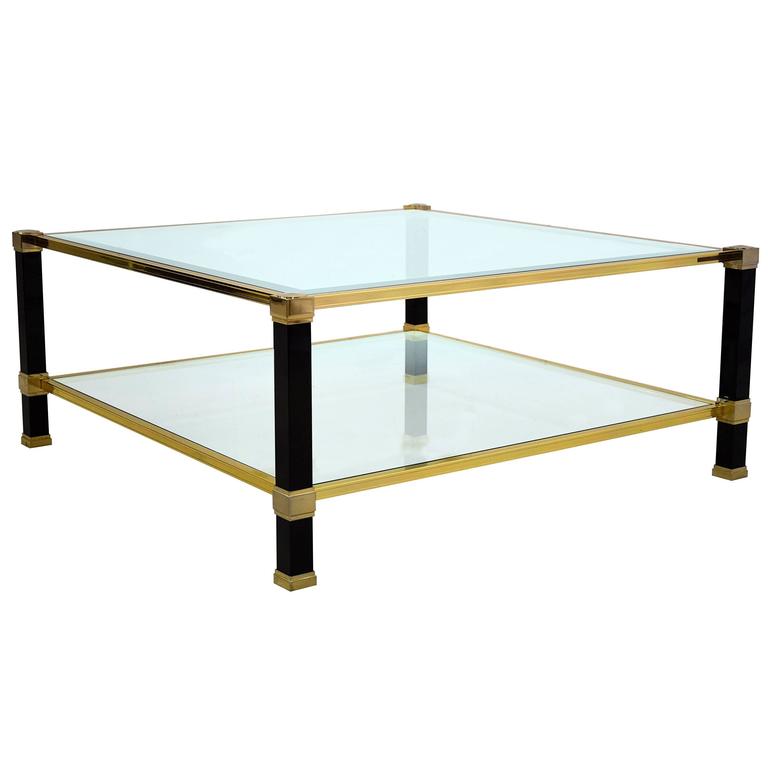 Pierre Vandel 1980s Two-Tier Coffee Table For Sale at 1stDibs