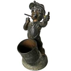 Antique American Figural Cigar Lighter/Match Holder, circa 1880s