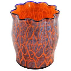 Early 20th Century Art Deco Bohemian Glass Vase by Loetz