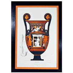 Albert Genick, a Lithographic Print of an Ancient Greek Vase, an Amphora 9
