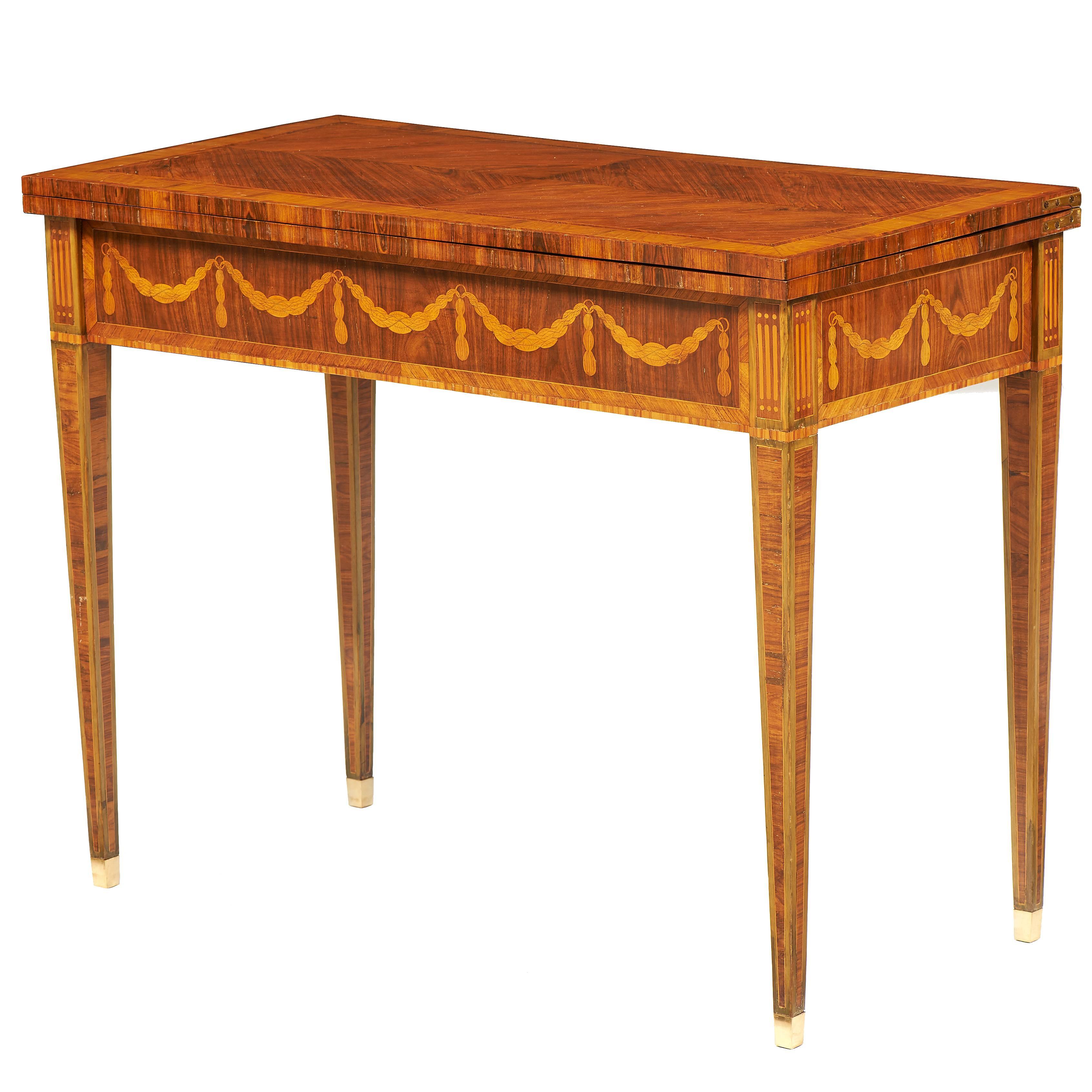 18th Century Neoclassical Russian Games Tables on Rosewood For Sale