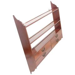 Antique Chippendale Mahogany Wall Hanging Bookshelves from Dumfries House