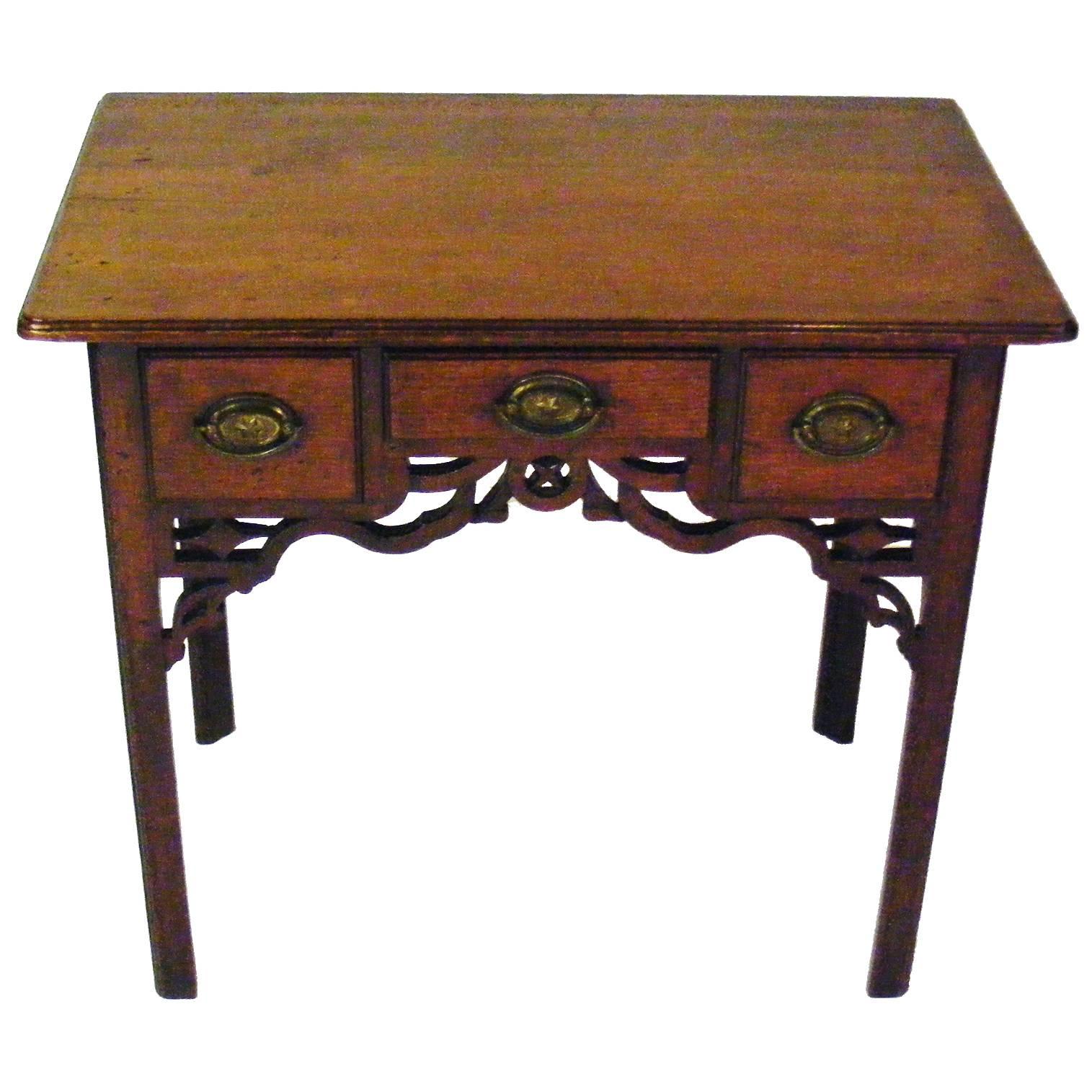 George III Walnut Side Table or Lowboy For Sale