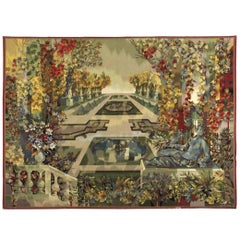 Aubusson & Leleu, "Jardin à la Française", monumental tapestry, France, 1957