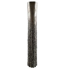 Grande vaso di peltro dal design moderno, Francia, metà del XX secolo