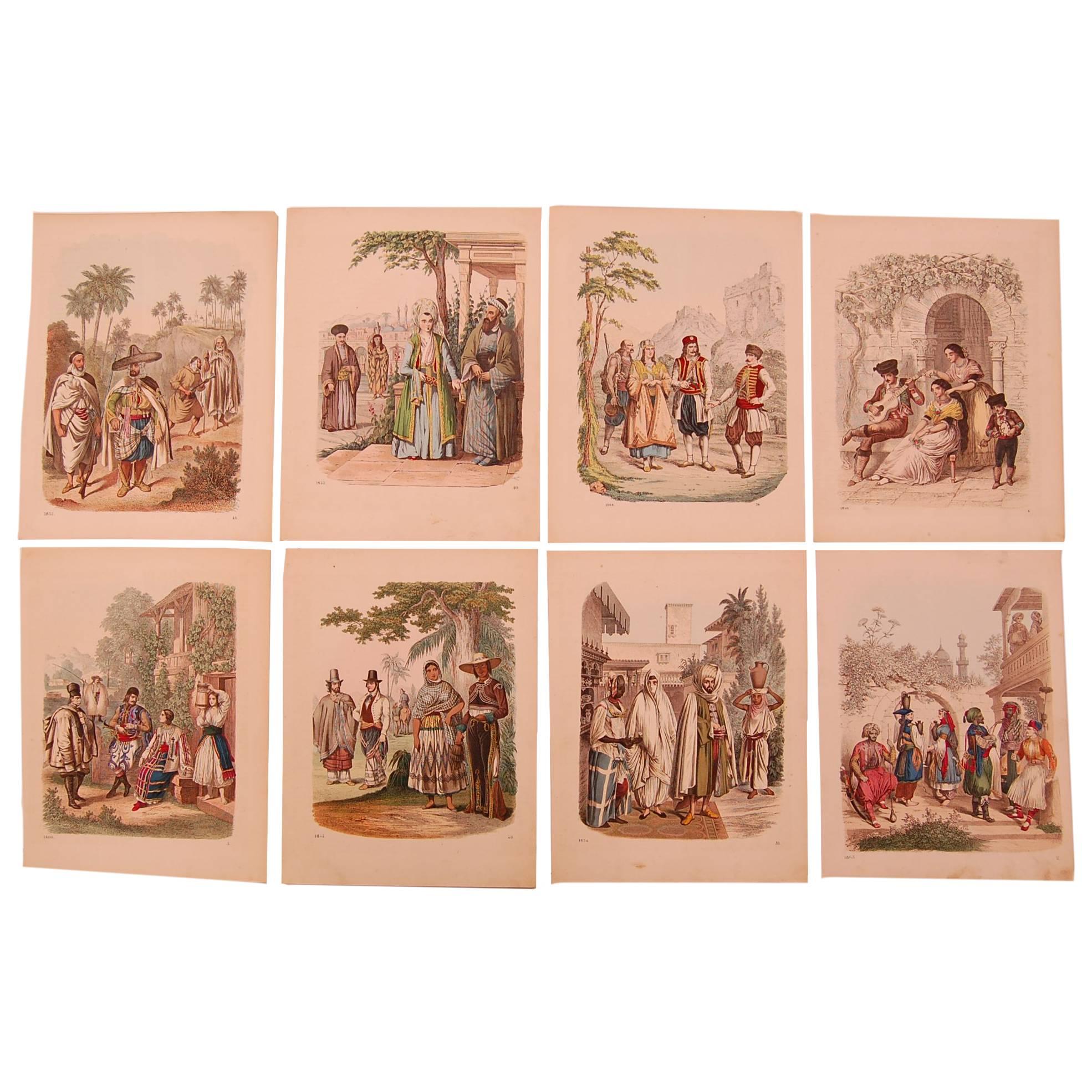 Set of Eight 19th Century Prints of Middle Eastern Interest For Sale