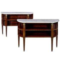 Pair of Louis XVI Consoles France, Antoine Hericourt Maitre 1773, circa 1780